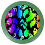 Rainbow Leopard Color Wall Clock