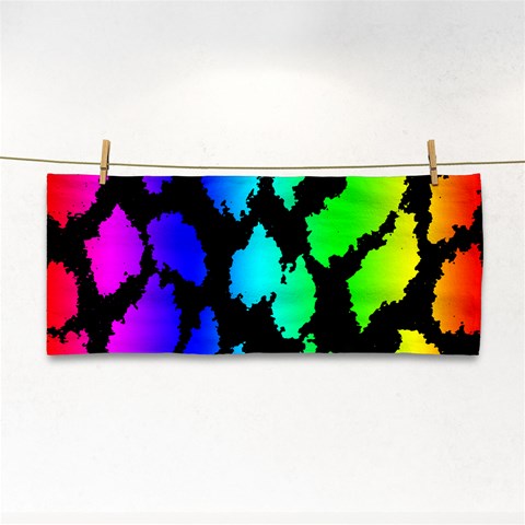 Rainbow Leopard Hand Towel from ArtsNow.com Front