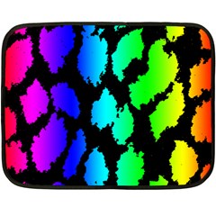 Rainbow Leopard Double Sided Fleece Blanket (Mini) from ArtsNow.com 35 x27  Blanket Back