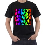 Rainbow Leopard Men s T-Shirt (Black)