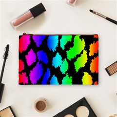 Rainbow Leopard Cosmetic Bag (Medium) from ArtsNow.com Front