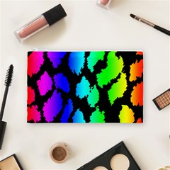 Rainbow Leopard Cosmetic Bag (Medium) from ArtsNow.com Front