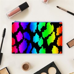 Rainbow Leopard Cosmetic Bag (Medium) from ArtsNow.com Front