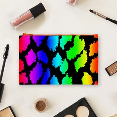 Rainbow Leopard Cosmetic Bag (Medium) from ArtsNow.com Front