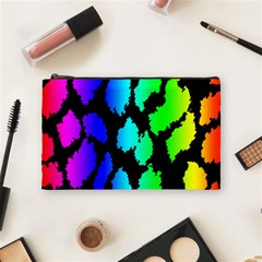 Rainbow Leopard Cosmetic Bag (Medium) from ArtsNow.com Front