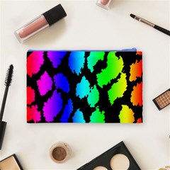 Rainbow Leopard Cosmetic Bag (Medium) from ArtsNow.com Back