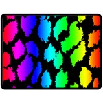 Rainbow Leopard Fleece Blanket (Large)