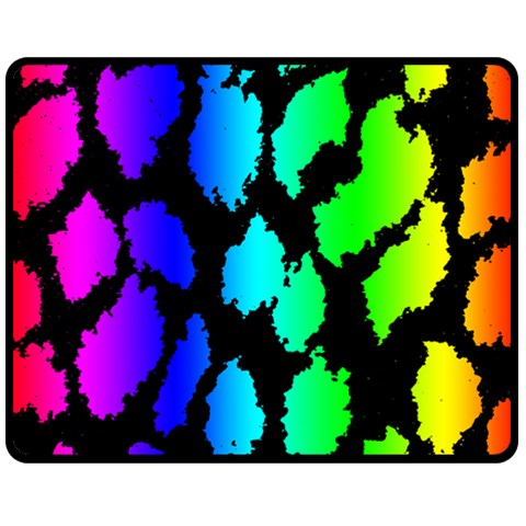 Rainbow Leopard Fleece Blanket (Medium) from ArtsNow.com 60 x50  Blanket Front