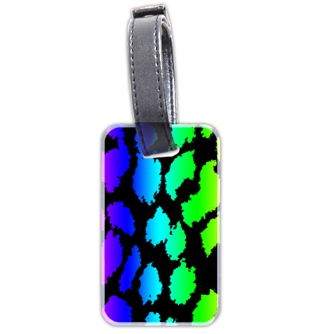 Rainbow Leopard Luggage Tag (two sides) from ArtsNow.com Front