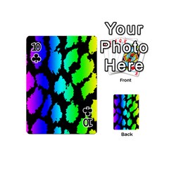 Rainbow Leopard Playing Cards 54 Designs (Mini) from ArtsNow.com Front - Club10