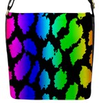 Rainbow Leopard Flap Closure Messenger Bag (S)