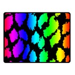 Rainbow Leopard Double Sided Fleece Blanket (Small)