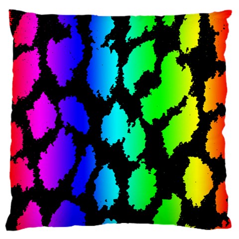 Rainbow Leopard Large Flano Cushion Case (Two Sides) from ArtsNow.com Front