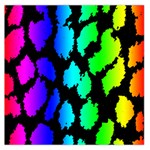 Rainbow Leopard Large Satin Scarf (Square)