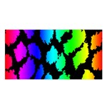 Rainbow Leopard Satin Shawl