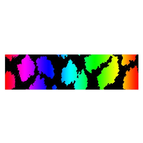 Rainbow Leopard Satin Scarf (Oblong) from ArtsNow.com Front
