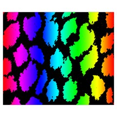 Rainbow Leopard Zipper Medium Tote Bag from ArtsNow.com Front