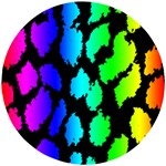 Rainbow Leopard Wooden Puzzle Round