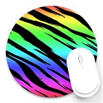 Rainbow Tiger Round Mousepad