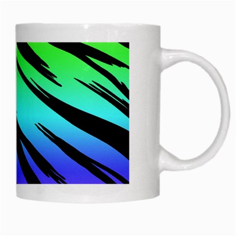 Rainbow Tiger White Mug from ArtsNow.com Right