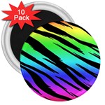 Rainbow Tiger 3  Magnet (10 pack)