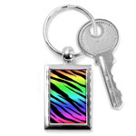 Rainbow Tiger Key Chain (Rectangle)