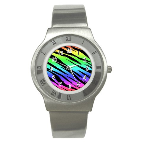 Rainbow Tiger Stainless Steel Watch from ArtsNow.com Front