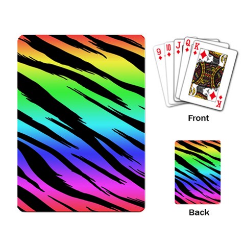 Rainbow Tiger Playing Cards Single Design (Rectangle) from ArtsNow.com Back