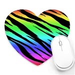 Rainbow Tiger Heart Mousepad
