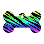 Rainbow Tiger Dog Tag Bone (Two Sides)