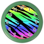 Rainbow Tiger Color Wall Clock