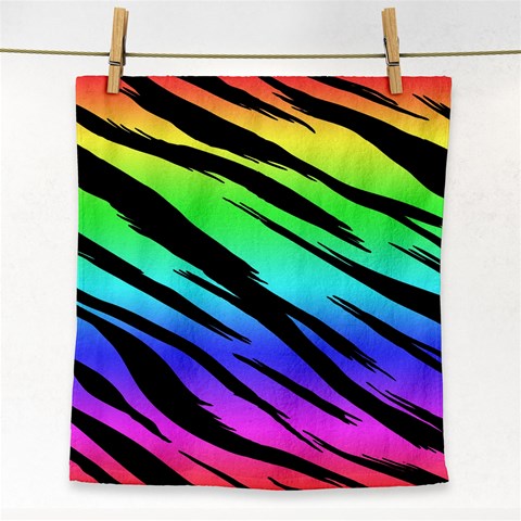 Rainbow Tiger Face Towel from ArtsNow.com Front