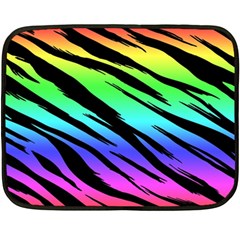 Rainbow Tiger Double Sided Fleece Blanket (Mini) from ArtsNow.com 35 x27  Blanket Front