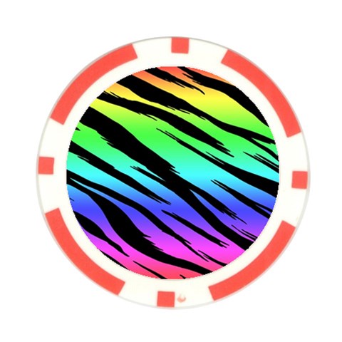 Rainbow Tiger Poker Chip Card Guard (10 pack) from ArtsNow.com Front