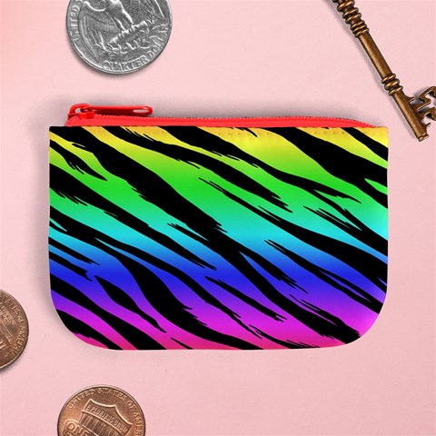 Rainbow Tiger Mini Coin Purse from ArtsNow.com Front