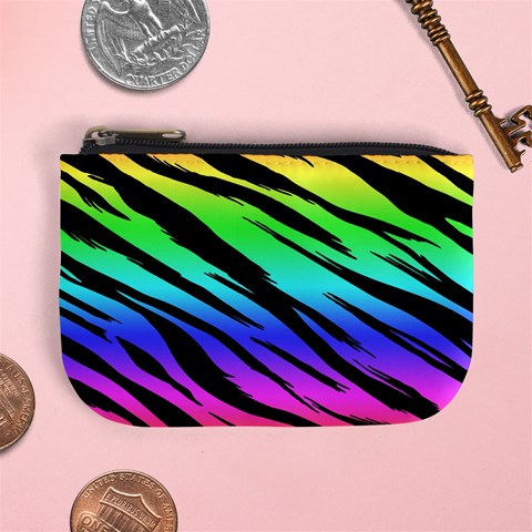 Rainbow Tiger Mini Coin Purse from ArtsNow.com Front