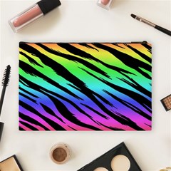 Rainbow Tiger Cosmetic Bag (Large) from ArtsNow.com Back