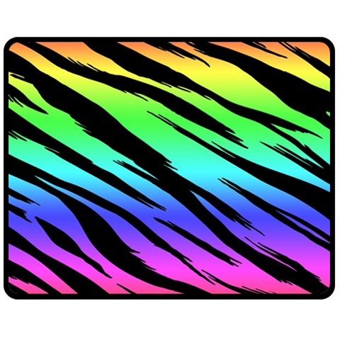 Rainbow Tiger Fleece Blanket (Medium) from ArtsNow.com 60 x50  Blanket Front