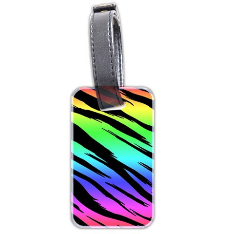Rainbow Tiger Luggage Tag (two sides) from ArtsNow.com Front