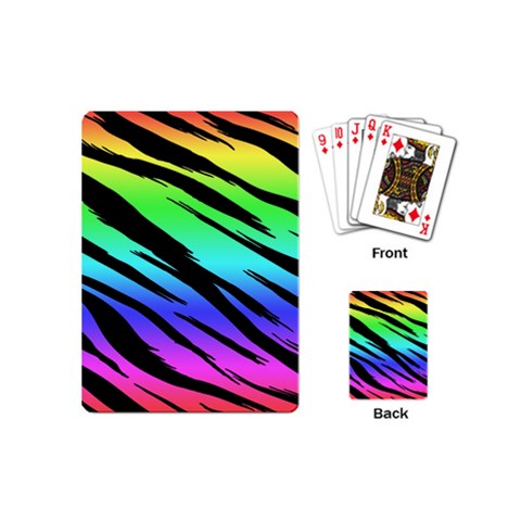 Rainbow Tiger Playing Cards Single Design (Mini) from ArtsNow.com Back