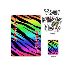 Rainbow Tiger Playing Cards 54 Designs (Mini) from ArtsNow.com Front - Joker2