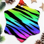 Rainbow Tiger Snowflake Ornament (Two Sides)