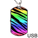 Rainbow Tiger Dog Tag USB Flash (One Side)