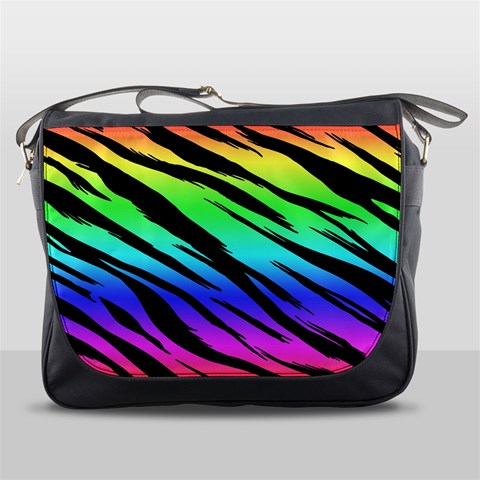 Rainbow Tiger Messenger Bag from ArtsNow.com Front