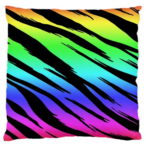 Rainbow Tiger Large Cushion Case (One Side) from ArtsNow.com Front