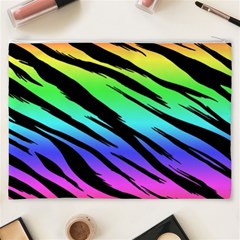 Rainbow Tiger Cosmetic Bag (XXXL) from ArtsNow.com Back