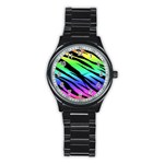 Rainbow Tiger Stainless Steel Round Watch