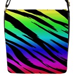 Rainbow Tiger Flap Closure Messenger Bag (S)