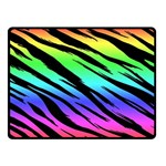 Rainbow Tiger Double Sided Fleece Blanket (Small)