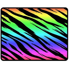 Rainbow Tiger Double Sided Fleece Blanket (Medium) from ArtsNow.com 58.8 x47.4  Blanket Front